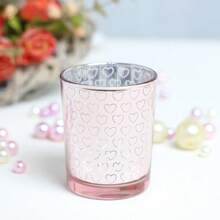 Cirelle 浪漫电镀玻璃烛台 – 银粉色金属光泽，优雅的餐桌摆件，适合周年纪念、婚礼和情侣礼物 - 彩色 - 查看 6