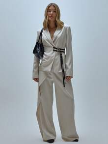 MUSERA 女士西装裤 - 奶油色 - 查看 1