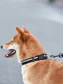 一套可调节长度反光舒适防滑防拉扯防勒颈黑色宠物牵引绳，适用于狗猫散步训练户外宠物用品狗猫配件牵引绳套装 - 黑色 - 查看 2