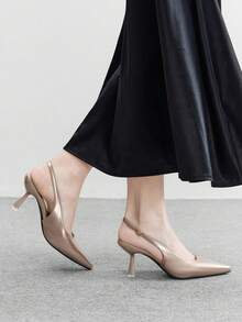 CUCCOO BIZCHIC Women's Fashion Versatile Pointed Toe Buckle Pumps Valentine's Day - Bronze - View 5