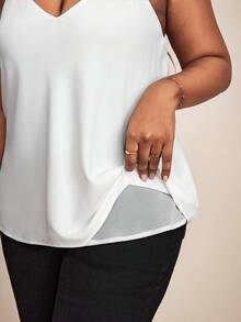 Truni 大尺碼純色背心上衣 - 白色 - 查看 6