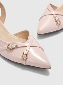 CUCCOO BIZCHIC New Design Pointed Toe Minimalist Commuting Stylish Flats Spring Shoes - Baby Pink - View 8