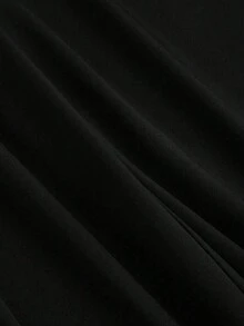 EMERY ROSE Quần ống đứng đơn giản, màu trơn, cỡ lớn, thích hợp cho việc đi làm. - màu đen - Xem 6