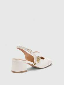 CUCCOO BIZCHIC Women's Classic Low Heel Slip-On Pumps, Black For Christmas - Beige - View 9