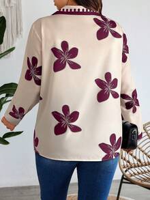 EMERY ROSE Áo sơ mi dài tay in hoa cỡ lớn - Nhiều màu - Xem 2