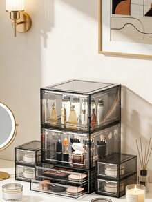 升级版可堆叠透明鞋盒，展示收纳盒，透明塑料抽屉鞋盒，鞋架，鞋柜，适用于办公室和家庭展示和收纳。 - 彩色 - 查看 5