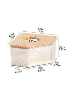 Hamster Sand Bath Shower Box Sauna Room Acrylic Digging Sand Container Bathroom Toilet For Hamsters, Hedgehogs And Squirrels - Clear - View 6