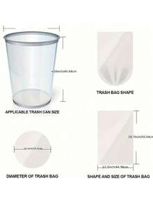 15Pcs/75pcs/Pack Thick Extra Large Drawstring Trash Bags, White Handles, Suitable For Kitchen, Office, Bedroom, Bathroom 4 Gallon Trash Cans, Convenient To Carry (Also Available In 15pcs/1 Roll Trial Pack),Kitchen,Bathroom,Home,Household Suppliers - Multicolor - View 9