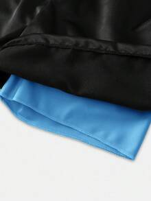 SHEIN 青少年男童休闲二合一梭织沙滩裤，适合游泳、度假、音乐节、冲浪、春夏穿着 - 藍色 - 查看 5