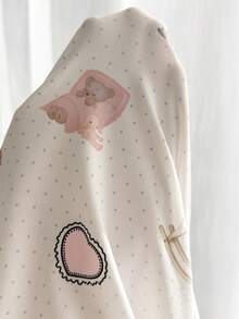 SHEIN 3pcs Maternity Sleepwear Set: Polka Dot & Ditsy Floral Camisole Pants + Long Sleeve Cardigan - Multicolor - View 6