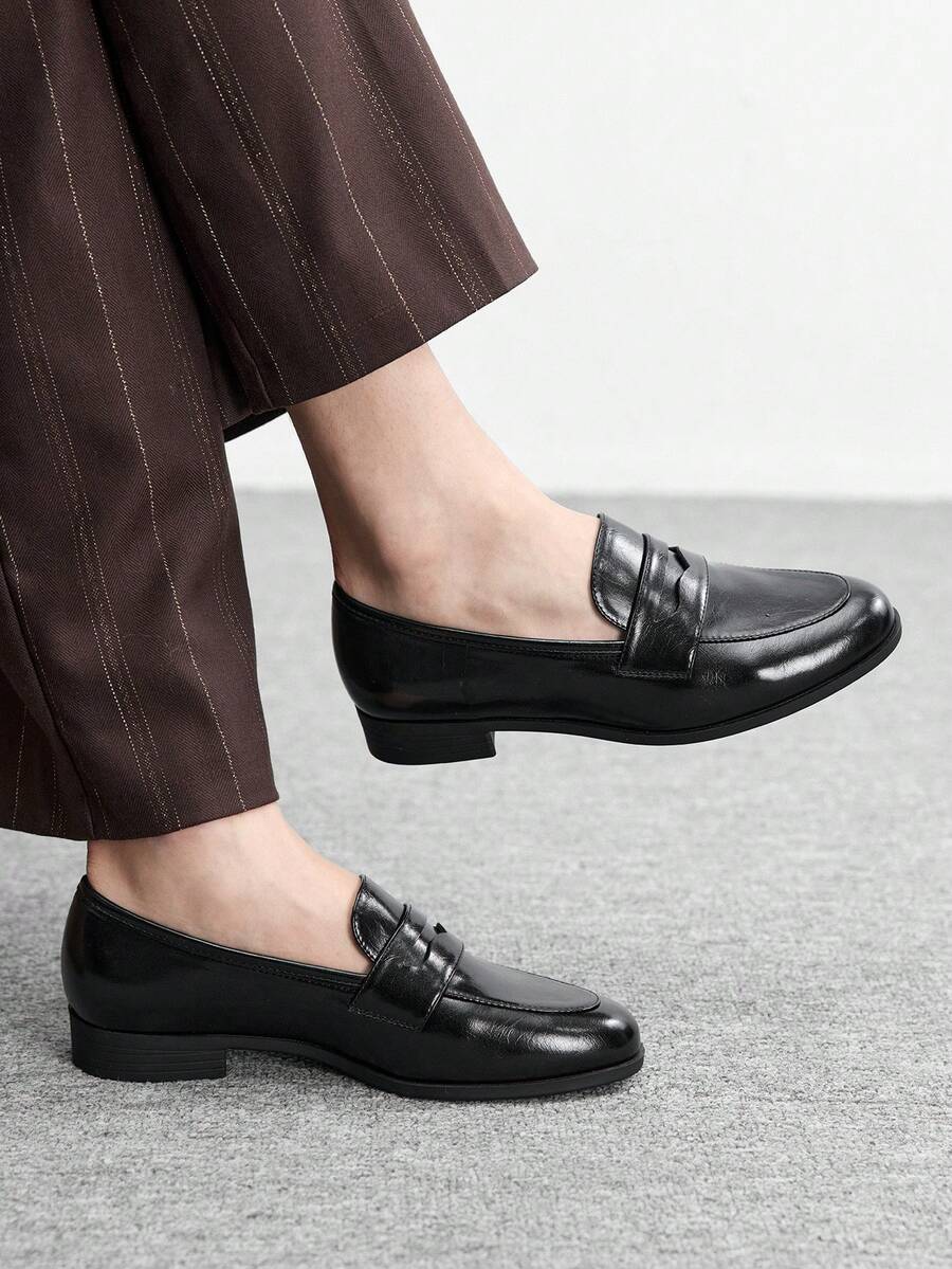 CUCCOO BIZCHIC 女士休闲日常通勤百搭时尚乐福鞋 - 黑色 - 查看 1