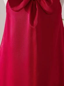 SHEIN Young Girl Woven Solid Color Mesh Ruffle Hem Casual Sleeveless Dress,Kids - Apricot - View 12