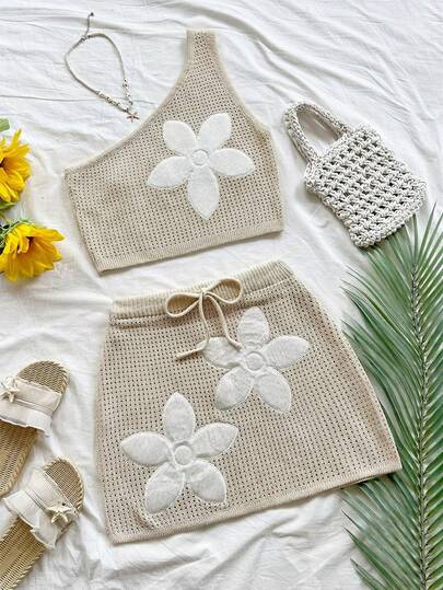 Soleia Plus Size Women's New Vacation Starfish Tassel Exaggerated Flare Sleeve Ombre Knit Sweater