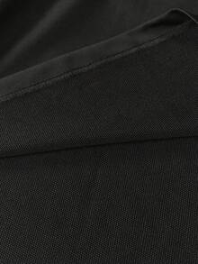 STYNVO Áo thun nam tay ngắn dáng rộng in chữ, phong cách thường ngày. - màu đen - Xem 7