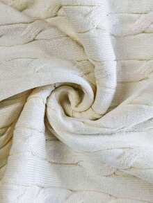 GlowEve Elegant Sleeveless Polo Neck Cable Knit Vest For Women, Spring/Summer - Apricot - View 7