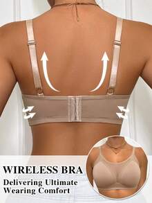 DesireSculpt 女士舒适纯色浪漫简约性感网纱拼接薄款亲肤无钢圈软杯防下垂文胸