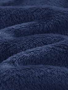 Cozy Pixies 2件套婴儿企鹅图案法兰绒圆领长袖上衣和休闲长裤睡衣套装，适合男婴和女婴 - 藏蓝色 - 查看 3