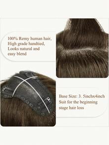 10inch Hair Toppers For Women Real Human Hair Pieces For Women With Thinning Hair Straigh Hair Topper