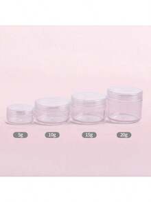 25个迷你透明乳霜罐，3克/5克，空塑料化妆品罐，透明样品瓶，眼影膏/唇膏容器，旅行必备样品化妆品罐，空迷你瓶，适用于感恩节、万圣节和圣诞节。 - 無色 - 查看 11