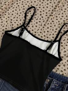 Attitoon Set de 3 piezas de top tipo camiseta Y2K, estilo punk retro y casual, con estampados versátiles de corazón, cruz, alas y letras góticas en inglés desgastadas, para un cómodo verano y primavera de las mujeres - Multicolor - Ver 6