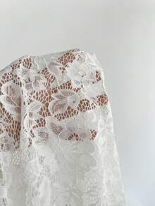 Elamini Women's Sexy White Lace Lingerie Bodysuit, Valentine's Day - White - View 7