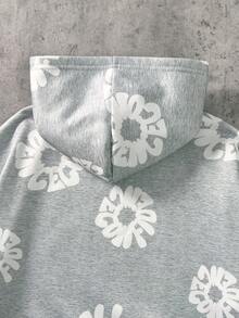 Coolqubz 两件套印花连帽卫衣和直筒裤运动套装，适合青少年男孩，男女皆宜的街头风格