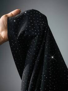 ROMWE MEN Street Life 男士时尚街头风拼布镶钻短袖T恤，夏季 - 黑色 - 查看 6