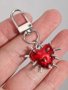 ROMWE Creative European And American Retro Gothic Style Red Love Keychain Pendant Fashion Bag Pendant Personalized Small Gift, Valentine's Day Gift - AB-Red - View 2