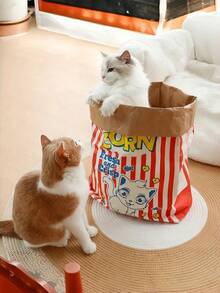 Popcorn Cat Toy - Fun Cartoon Bag For Interactive Play With Cats & Dogs, No Battery Needed - Multicolor - View 14