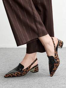 CUCCOO BIZCHIC Giày cao gót đế dày hở gót kiểu dáng mới - màu đen - Xem 1