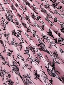 少女系带连衣裙，荷叶边下摆和腰带装饰，适合假日、夏季和旅行 - 彩色 - 查看 4