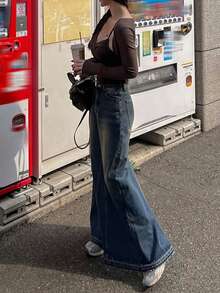 DAZY 两件套女士扭结针织吊带背心+开衫叠穿套装 - 棕色 - 查看 9