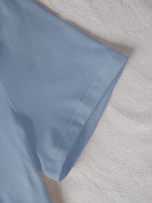 INAWLY 女士T恤/刺绣鹅图案摄影师舒适T恤，趣味相机图案T恤，送给摄影师的礼物，送给她的礼物，送给他的礼物/刺绣工艺/时尚卫衣/休闲简约时尚上衣/趣味卫衣/女士休闲宽松圆领上衣/春夏 - 藍色 - 查看 3