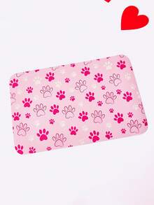 PETSIN 1片装硅胶泥浆宠物食品垫，适用于猫狗，防溅喂食垫，吸水速干垫 - 粉色 - 查看 10