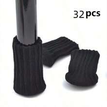 Knitted Non-Slip Chair Leg Socks 4/24/32 Pieces Thick Double Layer Knitted Non-Slip Chair Leg Socks - Classic Striped Floor Protectors, Noise Reduction Covers - Polyester Material, Multiple Colors - Multicolor - View 7