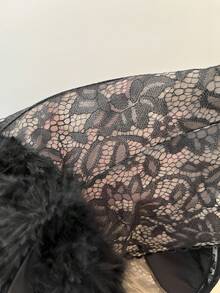 Lovelzi Elegant Black Lace Fabric Strapless Corset Bodycon Mini Dress Wedding Guest Party Cocktail Prom Banquet Dress - Black - View 7