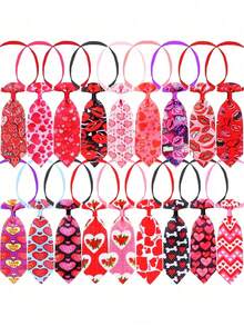 PETSIN 1 件装宠物领结；心形粉色领结，颈围可调节；情人节宠物配饰；宠物用品 - 彩色 - 查看 17