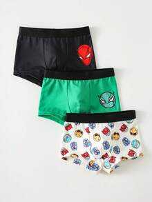 SHEIN 3条装 男童卡通印花三角内裤
