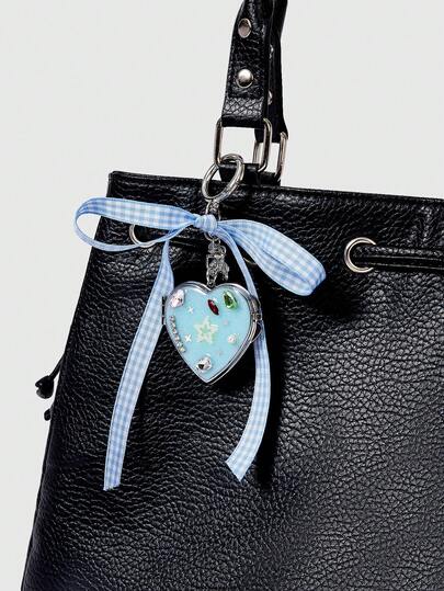 Kawaii Bow & Heart Shaped Pendant Bag Charm/Accessory