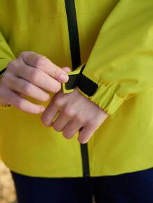 SHEIN In My Nature 女士时尚多功能拉链抽绳连帽户外外套，适合春秋季穿着 - 黃色 - 查看 4