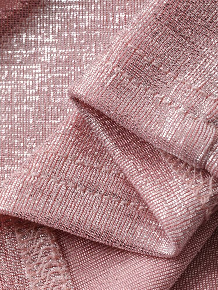 Slim Fit Casual Off-Shoulder Pink T-Shirt For Women, Suitable For Romantic Occasions, Spring/Summer