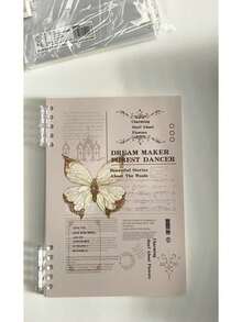 1pc A5/B5 Notebook,Butterfly Theme,Loose Leaf Notepad,Light And Soft Series,Suitable For Daily Study,School And Office Supplies,Back To School Supplies,Creative Gift For Christmas, Birthday - Multicolor - View 17