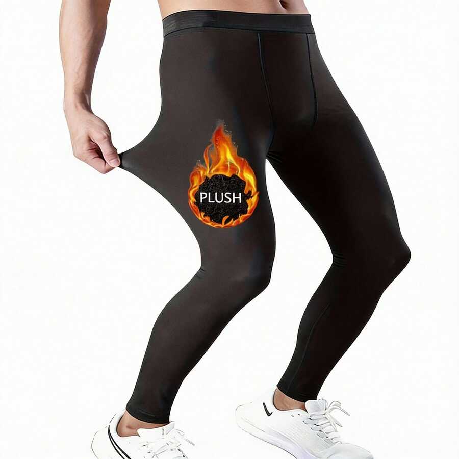 High Elasticity, Tight Cut, Ideal For Running And Workouts, Solid Color, Four Seasons Use - Black - View 1