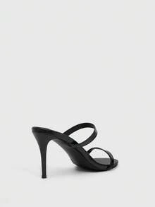 CUCCOO SZL Women's Casual Fashion Sexy High Heel Slide Sandals For Daily Wear Summer Shoes - Black - View 8