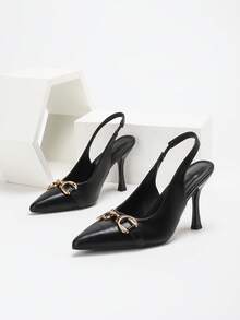 CUCCOO SZL Women's Fashionable Elegant Pointed Toe High Heel Pumps - Black - View 2