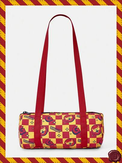 HARRY POTTER X SHEIN 1pc Versatile Letter & Cartoon Pattern Shoulder Bag Suitable For College Students, Formal Events, Parties, And Daily Outings