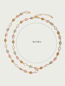 Glisma Dây chuyền chữ Y đính hạt mạ vàng 18K, 1 chiếc, thích hợp cho tiệc tùng, thường ngày, hòa nhạc/lễ hội, hộp đêm, dễ thương, sang trọng, có họa tiết, ánh kim, đá Zirconia, đám cưới, kỳ nghỉ, du lịch, cắm trại, phong cách Y2K, dành cho mẹ, phụ nữ, bé gái, lễ hội, kỳ nghỉ, du lịch, phong cách quý tộc cổ điển, trang phục, Gothic/Gothic, cao cấp, cổ điển, pha lê, nhiều lớp, màu hồng (kích thước ngẫu nhiên tùy thuộc vào số lượng hạt), mùa hè, bãi biển, dạ hội. - Màu Đỏ Sâu - Xem 8