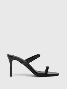 CUCCOO SZL Women's Casual Fashion Sexy High Heel Slide Sandals For Daily Wear Summer Shoes - Black - View 2