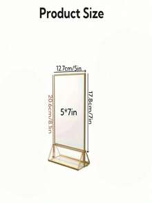 1 Stück goldfarbener transparenter Acryl Tischkartenhalter. Goldfarben beschichteter Rand, beidseitig nutzbarer Menüständer. Acryl Fotorahmen, geeignet für: Hochzeit, Getränke, Restaurant, Bankettbeschilderung, Preisschilder, Rezeptkarten-Präsentation im Geschäft. (Produkt mit Schutzfolie) - Verschiedenfarbig - Übersicht 17