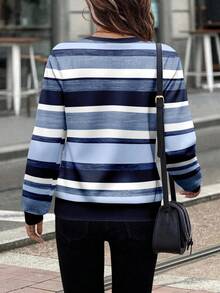 EMERY ROSE Sudadera ligera con cuello redondo y cremallera delantera para mujer, adecuada para principios de primavera - Multicolor - Ver 2